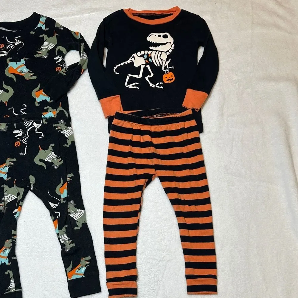Set of 3 halloween theme pajama sets carters & MudPie 12/18mo